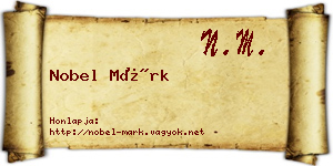 Nobel Márk névjegykártya